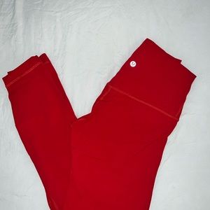 NEVER WORN RED LULULEMON ALIGN